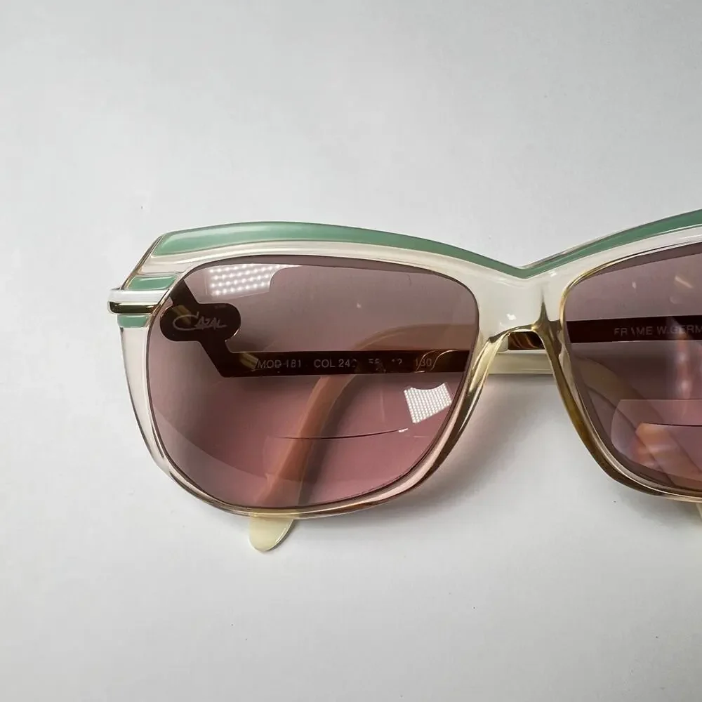 CAZAL Mod 181 col 24? vintage eyeglasses sunglasses green/gold/white ONLY FRAME